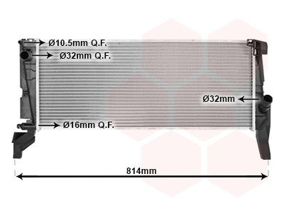 Радиатор охлаждения двигателя VAN Wezel 06012707 цена, от 105.29 USD